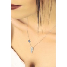 Doğan Silver Doğan Silvergümüş Rodyumlu Zirkon Taşlı Bayan Kolye. DGN21247