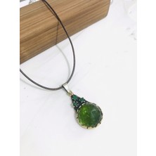 Doğan Silver Doğan Silverkök Zümrüt Taşlı Zibbilrumi Modeli Otantik Gümüş Kolye DGN21338