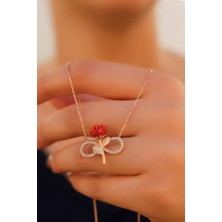 Doğan Silver Doğan Silversonsuzluk ve Gül Model Gümüş Rose Kolye DGN21225