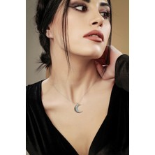 Doğan Silver Doğan Silvergümüş Firuze Taşlı Yarım Ay Model Kolye DGN21231