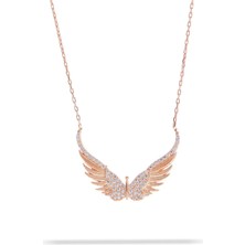 Doğan Silver Doğan Silverkadın Zirkon Taşlı Melek Kanadı KOLYE-ROSE-DGN20674