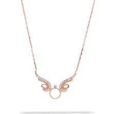 Doğan Silver Doğan Silverkadın Zirkon Taşlı Tektaş Yüzük Modeli KOLYE-ROSE-DGN20685