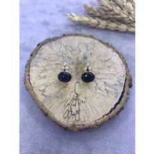 Nsa Silver Nsa Gümüş Siyah Oniks Taşlı Gümüş Küpe 925 Ayar