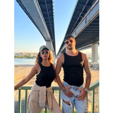 XPuppetwear Unisex Likralı Siyah Fitilli Atlet