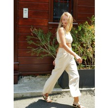 ALV Fashion Casual Beli Lastikli Pantolon Takımı
