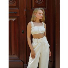 ALV Fashion Casual Beli Lastikli Pantolon Takımı
