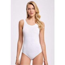 İlke İç Giyim Kadın Likralı Çıtçıtlı  Geniş Askılı Body 250/254 - 6 Adet