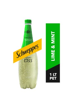 Schweppes Misket Limonu ve Nane Aromalı Gazlı İçecek Pet 1 lt x 6 Adet