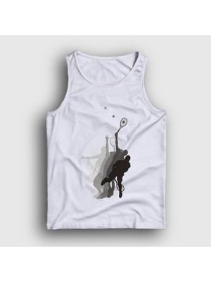 Presmono Unisex Beyaz Ace Servis Spor Tennis Tenis Atlet