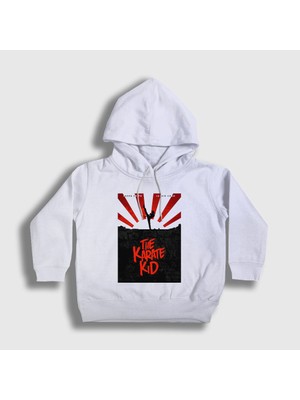 Presmono Unisex Çocuk Beyaz Karate Kid Jackie Chan Kapüşonlu Sweatshirt