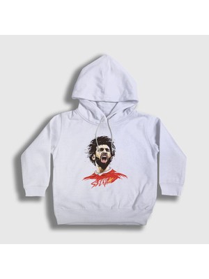 Presmono Unisex Çocuk Beyaz Soccer Futbol Mohamed Muhammed Salah Kapüşonlu Sweatshirt