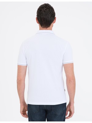 Pierre Cardin Beyaz Slim Fit Basic Polo Yaka T-Shirt