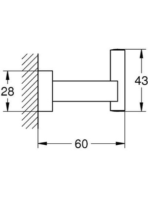 Grohe Essentials Cube Havlu/Bornoz Askılığı - 40511al1