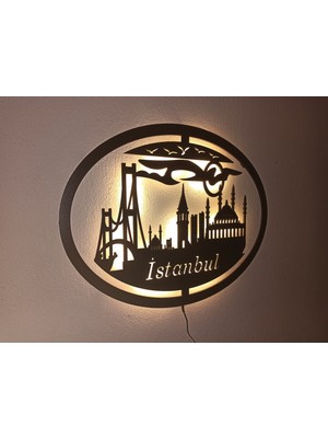 Alda Istanbul Temalı LED Işıklı Duvar Tablosu