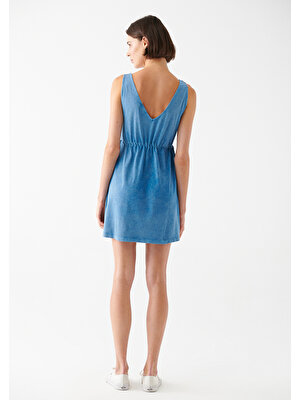 Mavi Kadın V Yaka İndigo Elbise 1310080-18790