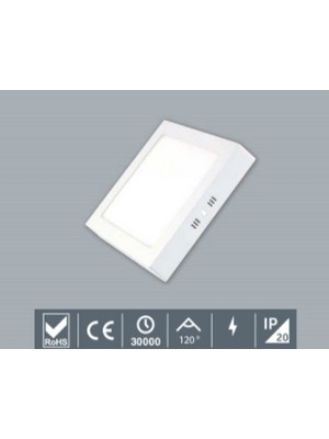 Inoled 2760-01  12 Watt Sıva Üstü Kare LED Panel Armatür