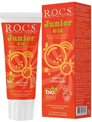 R.O.C.S. 6-12 Yaş Çocuklar Için Diş Macunu Meyve Gökkuşağı 60 Ml