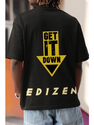 Edizen Get It Down Arka Dijital Baskılı Oversize Ultra T-Shirt