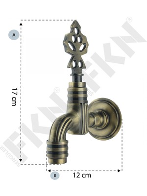 Fkn İkili Hamam Taslı Lüx Perlatörlü Antik Osmanlı Musluk (2 Musluk+1 Hamam Tası)