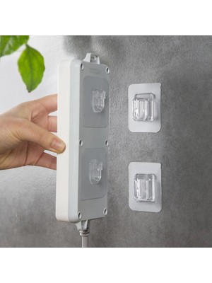 Rennway Geçmeli Eşya Sabitleme Klipsleri Şeffaf 4 Lü Set