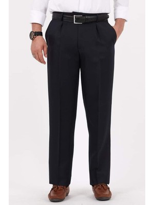 Bölünmez Giyim Erkek Büyük Beden Klasik Siyah Kumaş Pantolon
