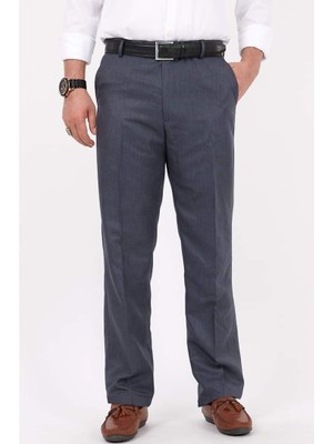 Bölünmez Giyim Erkek Büyük Beden Klasik Parlament Mavi Kumaş Pantolon