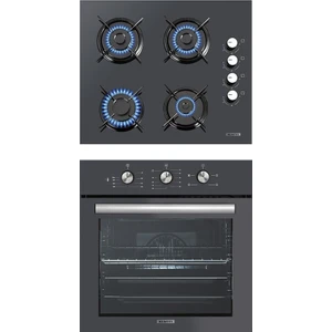 Antrasit 2'li Ankastre Cam Set (B66-SF2(MT) + KO-40TAHDF)