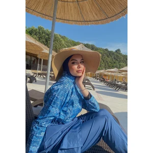 Remsa Mayo Paraşüt Tam Kapalı Tesettür Mayo Çini Desen R040 Rabia