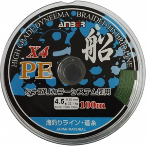 Amber Books Amber 4x Ip Misina 100MT. Pe4.5  0.35MM 22.10KG Yeşil