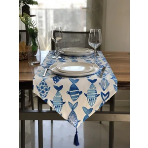 Balıklar Desenli Runner Örtü