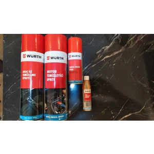 Araç Içi Temizleme + Hızlı Motor Temizleme + Qıck Fresh Araç Içi Tazeleme + Cam Sabunu