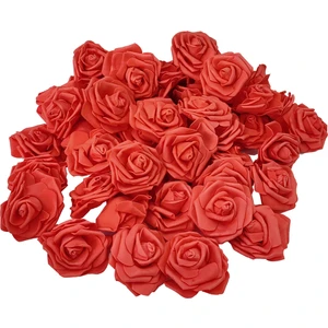 100 Adet Kırmızı Yapay Gül Yaprakları Latex Gül YP136KR