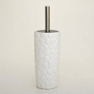 Fame Kitchen Seramik Klozet Fırçası Çakıltaşı Desen Beyaz Renk