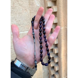 Doğan Silver 1000 Ayar Gümüş Kazaz Püsküllü Ateş Kehribar Tesbih DGN5034