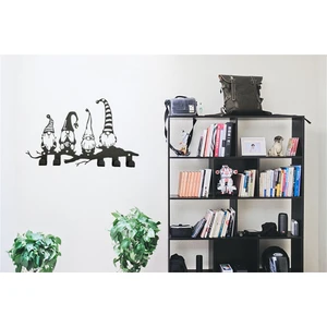 Dekoratif Siyah Cüce Desenli Metal Anahtar Askılık.