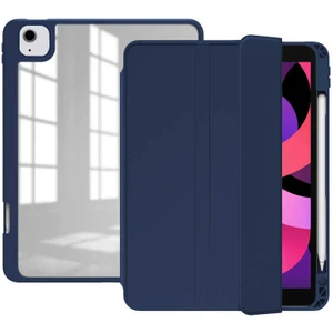 Case 4U Apple iPad Air 10.9 2022 (5.Nesil) Manyetik Nort Arkası Şeffaf Standlı Kılıf Lacivert