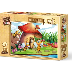 Art Puzzle Şarkıcı Arı ve Orkestrası 50 Parça Ahşap Puzzle Art Kids