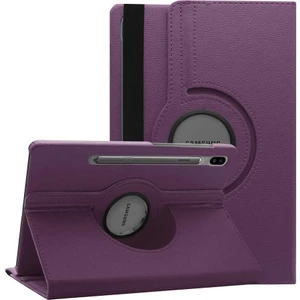Case 4U Galaxy Tab S8 Ultra SM-X900 Uyku Modlu 360 Derece Dönebilen Standlı Tablet Kılıfı Mor