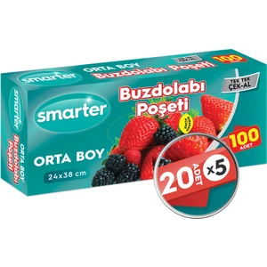 Buzdolabı Poşeti Orta Boy 100 Adet ( 20 Adet X 5 )