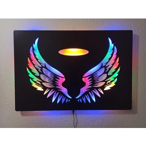 Melek Kanadı LED Işıklı Duvartablosu