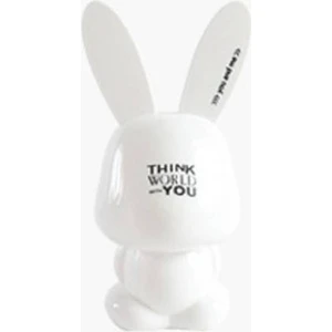 Tavşan Şeklinde Kumbara - Beyaz (Yurt Dışından)