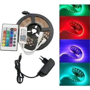 Rgb Şerit Led Seti Adaptör Kumanda Dahil 5m