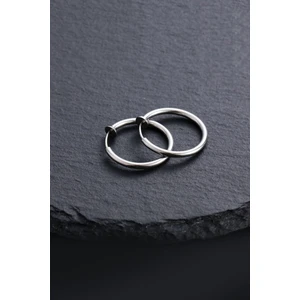 Trend Collection Unisex Gümüş Cerrahi Çelik Deliksiz Fake Piercing Tragus Helix Küpe