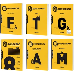 Hız Yayınları LGS 2023 8. Sınıf Matematik - Geometri - Türkçe - Fen - Paragraf - Inkılap Soru Seti 6 Kitap