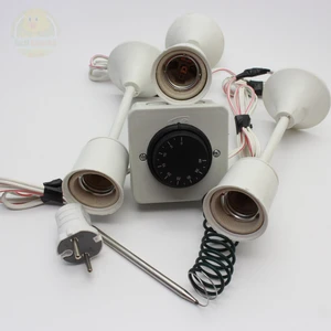 Gazi Kuluçka Termostat Kontrollü Uzun 3 Seramik Duyu Seti Civciv Hayvan Kafes Kümes Isıtma Sistemi