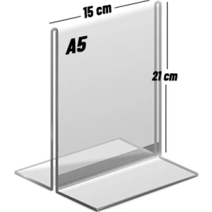 A5 T Tipi Dikey Pleklsi Föylük (20 Adet) - Broşürlük - Etiketlik