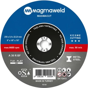 Magmacut Kesme Taşı Düz 230X3.0X22MM-813M123031-NK (25 Adet)