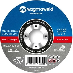 Magmacut Kesme Taşı Inox 115X1.0X22MM-813M111511-INOX (25 Adet)