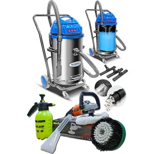 Profesyonel Yüksek 3 Motorlu Islak Kusu Koltuk Y. Devir Ayarlı Koltuk Fırçalama Makinesi Full Set