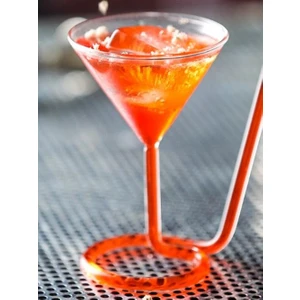 Yaratıcı Döner Martini Cam Cam Spiral Vampir Cam Uzun Kuyruk Kokteyl Cam Moleküler Şarap Cam Saman Bardağı | Şeffaf(Yurt Dışından)